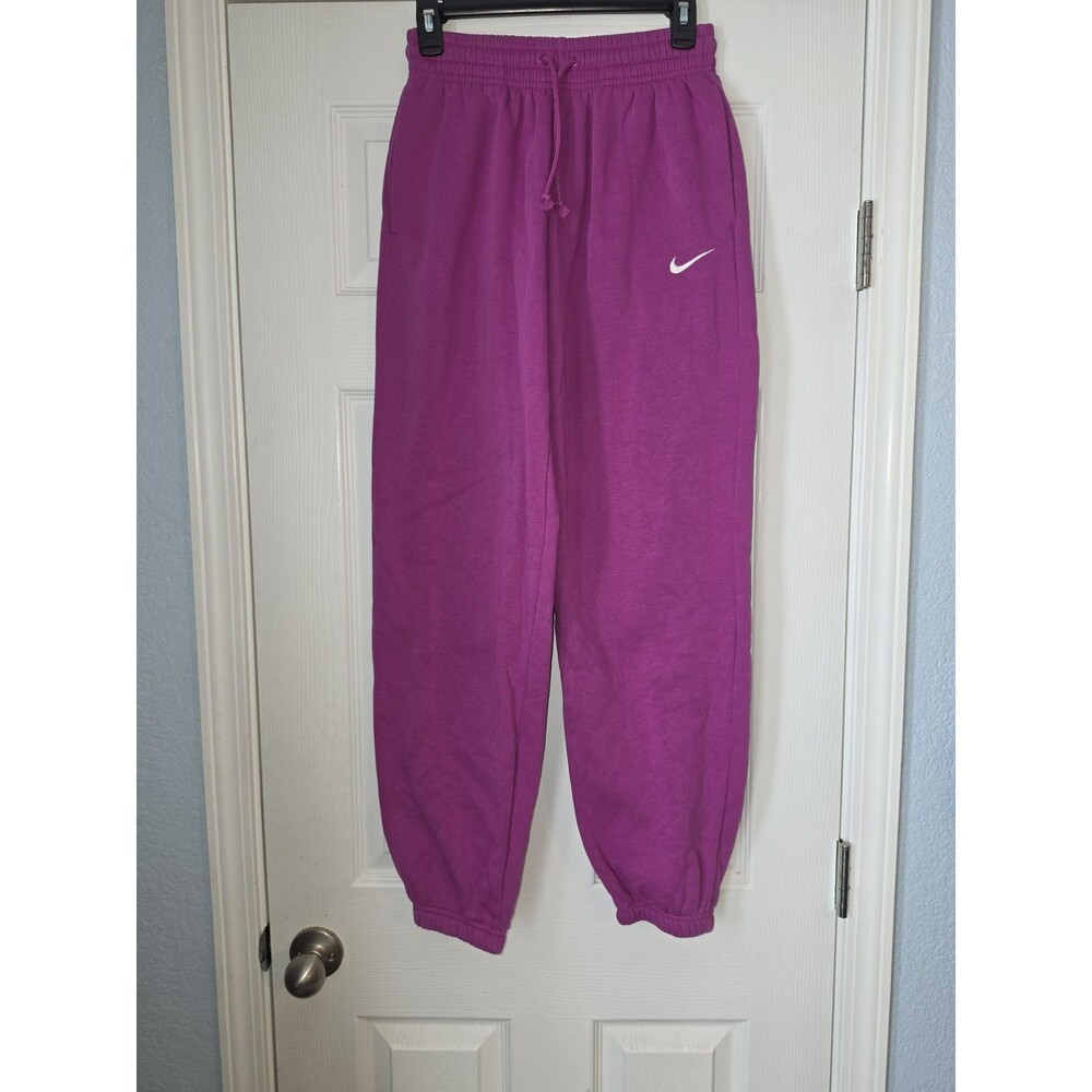 Nike Womens Purple Pink Magenta Fleece Joggers Size XS